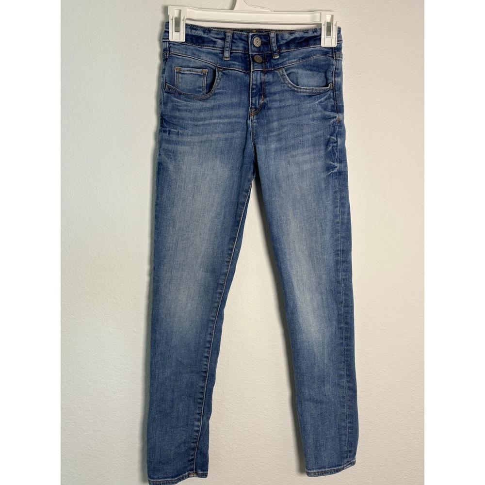 Gap Kids Girls Blue High Rise Ankle Jegging‎ Size 12 Regular Stretch Denim Jeans